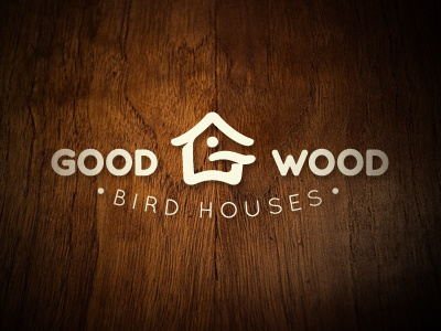 Good Wood bird house bird houses good wood logo mark