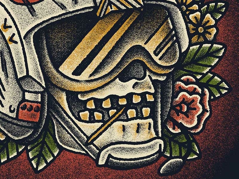 Tattoo Flash Skull by Delano Garcia  Galerie F