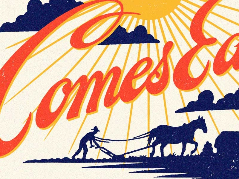 Farmin' agricultural farm script hand lettering lettering illustration