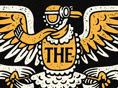 The Bird bird character eagle flight graphic grunge illustration lettering texture