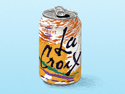 La Croix can editorial hand drawn ink pen pen and ink product