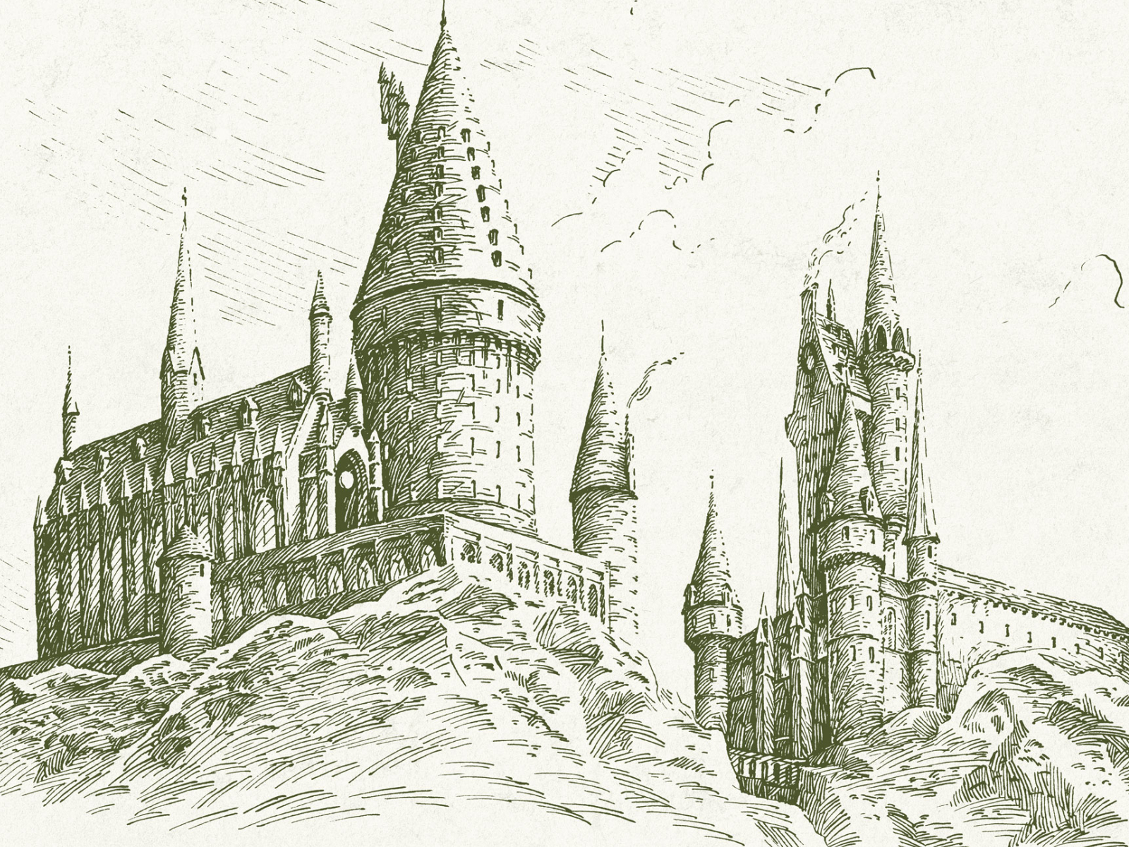 Hogwarts Castle, Painting by Bogdan Shiptenko | Artmajeur