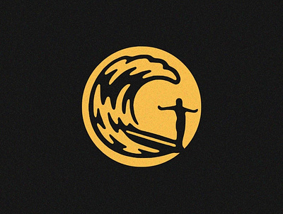 Surf design logo logomark logomarks longboard mark sun surf surfer surfing wave waves