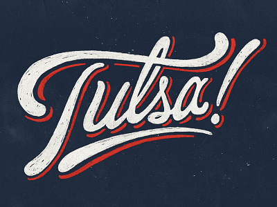 Tulsa! illustration oklahoma pen and ink script tulsa typography