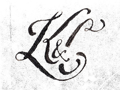 Initials ampersand calligraphy fountain pen pen and ink type typography