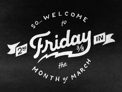 Friday friday lightening logo type typography