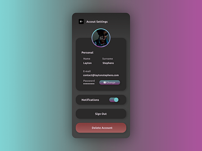 Daily UI Challenge Day #007 Account Settings by İlker Ateşen on Dribbble