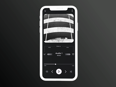 A two color mobile Music Player design.