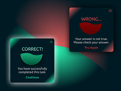 Flash Message for a quiz app. Daily UI Challenge Day #011