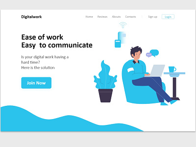 Digital work design design illustration ui web