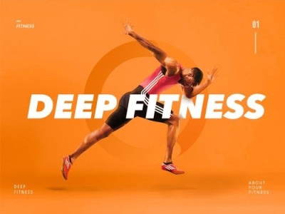 Deep fitness poster design branding design flat icon illustration logo logo design logo per day ui vector