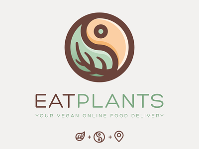 EatPlants - Branding and visual identity brand branding design flat identity logo minimal typography vector
