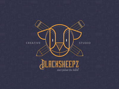 New Blacksheepz logo blacksheepz brand creative studio identity logo pencil sheep