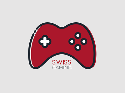 Swiss Gaming - Logo / Brand Design brand console controller flat game gamepad gamer gaming logo design player vector videogame