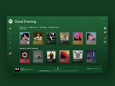 Concept UI for Spotify