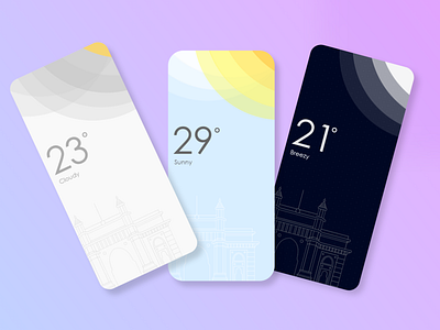 Weather App Concept UI adobexd conceptdesign design minimal uidesign ux uxdesign