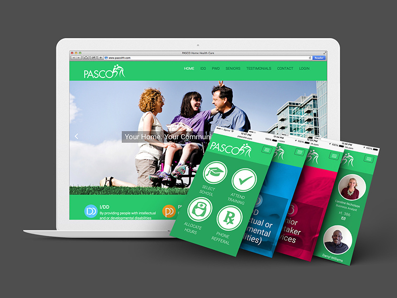 PASCO Responsive Website interface interaction design branding iconography vector ux ui mobile responsive