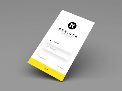 Rebirth Creative // Client Log-In android design ios pixate product sketch svg ui ux