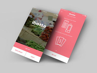 ibotta - walkthrough / on-boarding flinto ios iphone product design prototype sketch ui ux