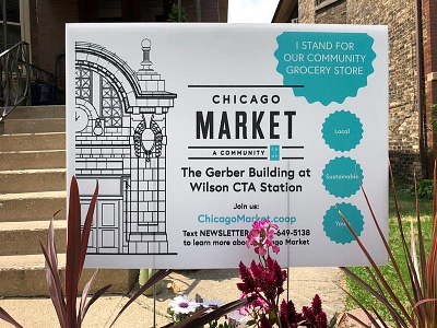 Chicago Market Yard Sign advertising marketing