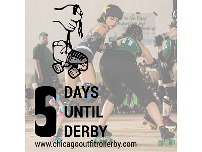 Bout Day Countdown graphics photography roller derby social media