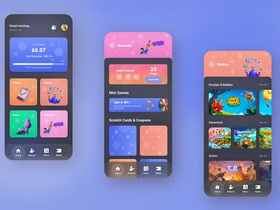 Reward App : UI Design incent app mobile app product design reward app ui