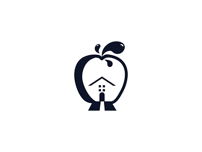 apple contruction apple contruction design drain house icon logo navy water water splash