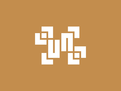 etnik U N logo ambigram branding design ethnic flat latter latter logo logo maze simple vector