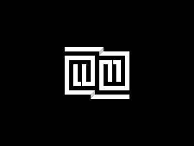 WM maze ambigram ambigram branding design icon latter latter logo logo maze monogram simple typography