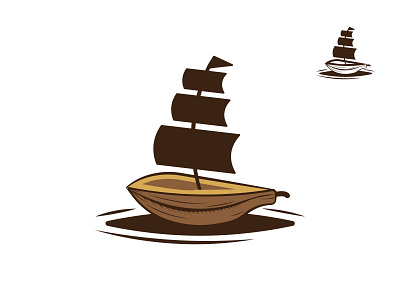 cocoa boat boat branding cacao cocoa design icon illustration logo simple vector