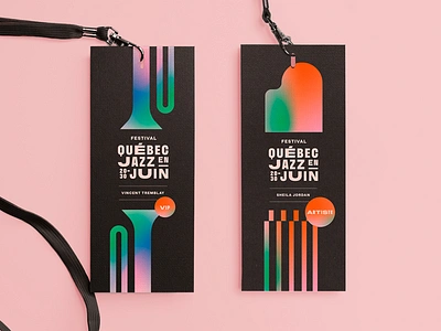 Québec Jazz en Juin branding colors festival flyer geometry gradient illustration jazz minimal music print summer typography vector