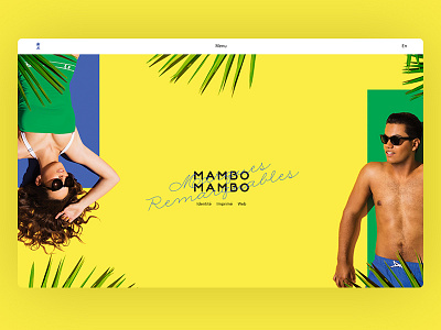 Temporary website beach colorful design onepager palm tree sea summer sun web website