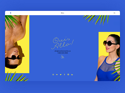 Temporary website beach colorful design onepager palm tree sea summer sun web website