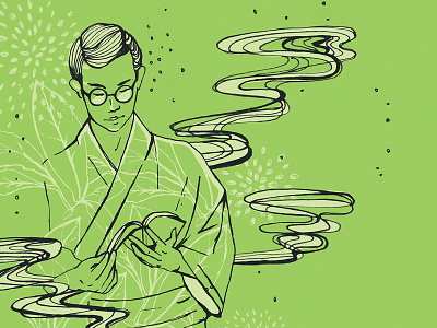 Matcha green illustration japan matcha tea