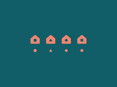 Hoem Branding branding geometric house logo monogram pictogram red vector