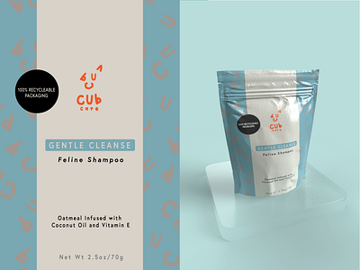 Cub Care Shampoo Packaging brand branding creative design design graphic design illustration logo package vector
