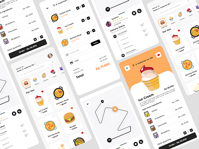 Food Delivery Apps app dailyui delivery design figma food mobile simple typography ui ux