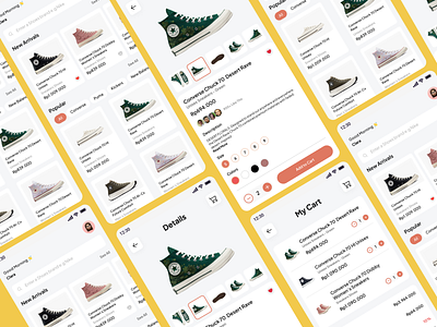 Shoes Online Shop - Mobile Apps app dailyui design figma mobile onlineshop shoes ui uiux ux