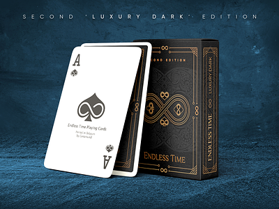 Endless Time Playing Cards - Second 'Luxury Dark' Edition. branding bycicle card cards luxury playing cards poker print quality theory11