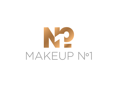 Makeup Nr 1 2019 trend branding design flat lettering logo symbol typography vector