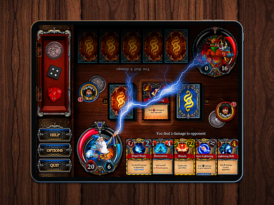 Demons Vs. Wizards UX / UI android app card card design design fantasy game hearthstone ios ipad ipad pro logo logotype mtg ui ux
