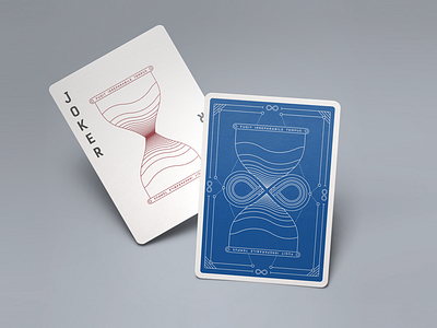 Endless Time Playing Cards back branding card cardistry cards design deck design game hourglass joker print time vector