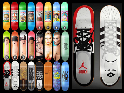 Skateboard Design Collage