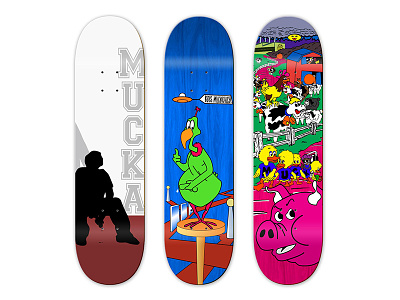 The Mucka Series graphic design muckmouth skateboard skateboard design skateboard graphics vector art