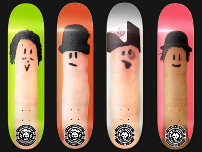 Fingerboard Series for Eshe graphic design muckmouth skateboard skateboard design skateboard graphics vector art