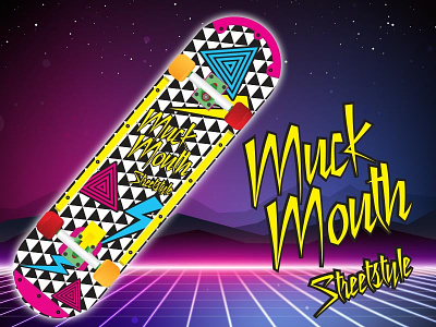 80s Street Style Graphic for Muckmouth art direction graphic design muckmouth skateboarding typography