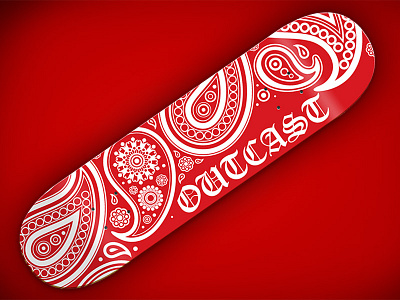 Bloods graphic for Outcast Skateboards art direction bloods graphic design skateboard design