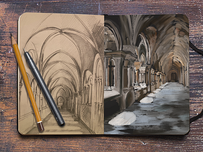 Monastery in Sketchbook