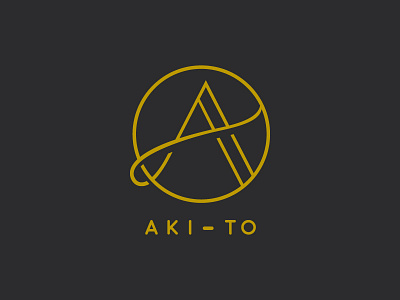 Aki-To logo black brand branding design gold hotel identity illustrator logo luxury simple vector