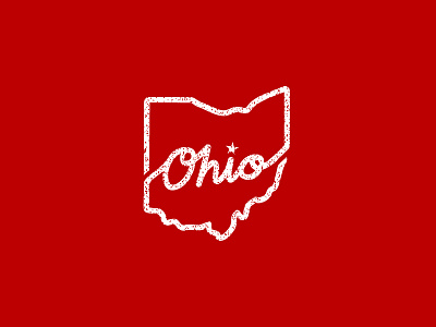 Ohio State Mark branding design identity illustrator logo logo design mark ohio red simple texture vector